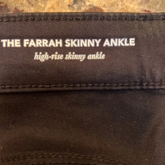 AG The Farrah skinny ankle, high-rise in black faux leather. - Picture 8 of 9